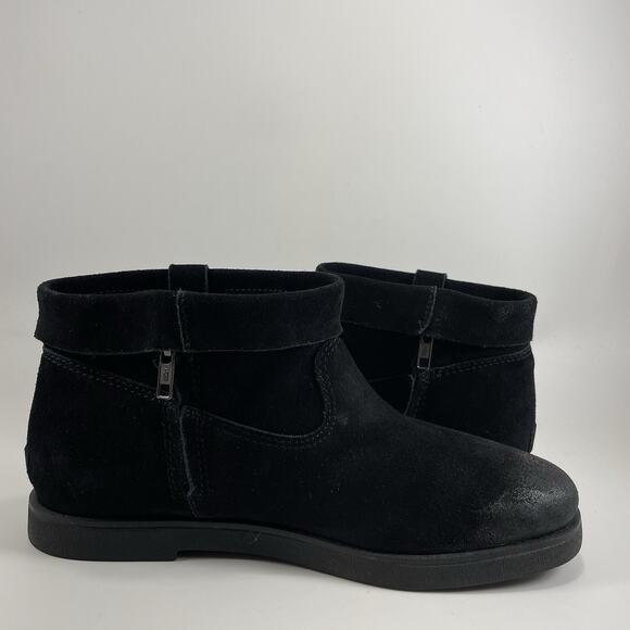 UGG Josefene Cuff Boot Black Suede Short Ankle Womens Size 10 Booties Slip On - Picture 4 of 11